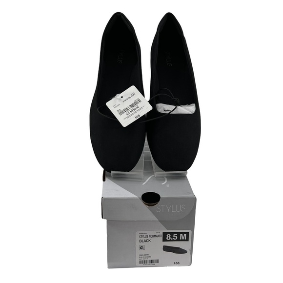 NWT Stylus Black Normandie Slip On Ballet Flats Size 8.5 Women’s - Picture 2 of 7